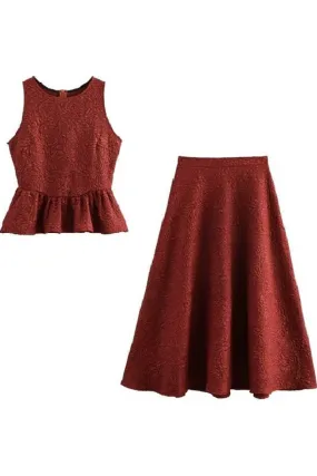 ROSE PEPLUM SKIRT SET