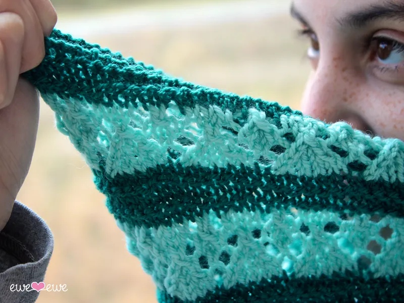Rush Cowl PDF Lace Neckwarmer Knitting Pattern