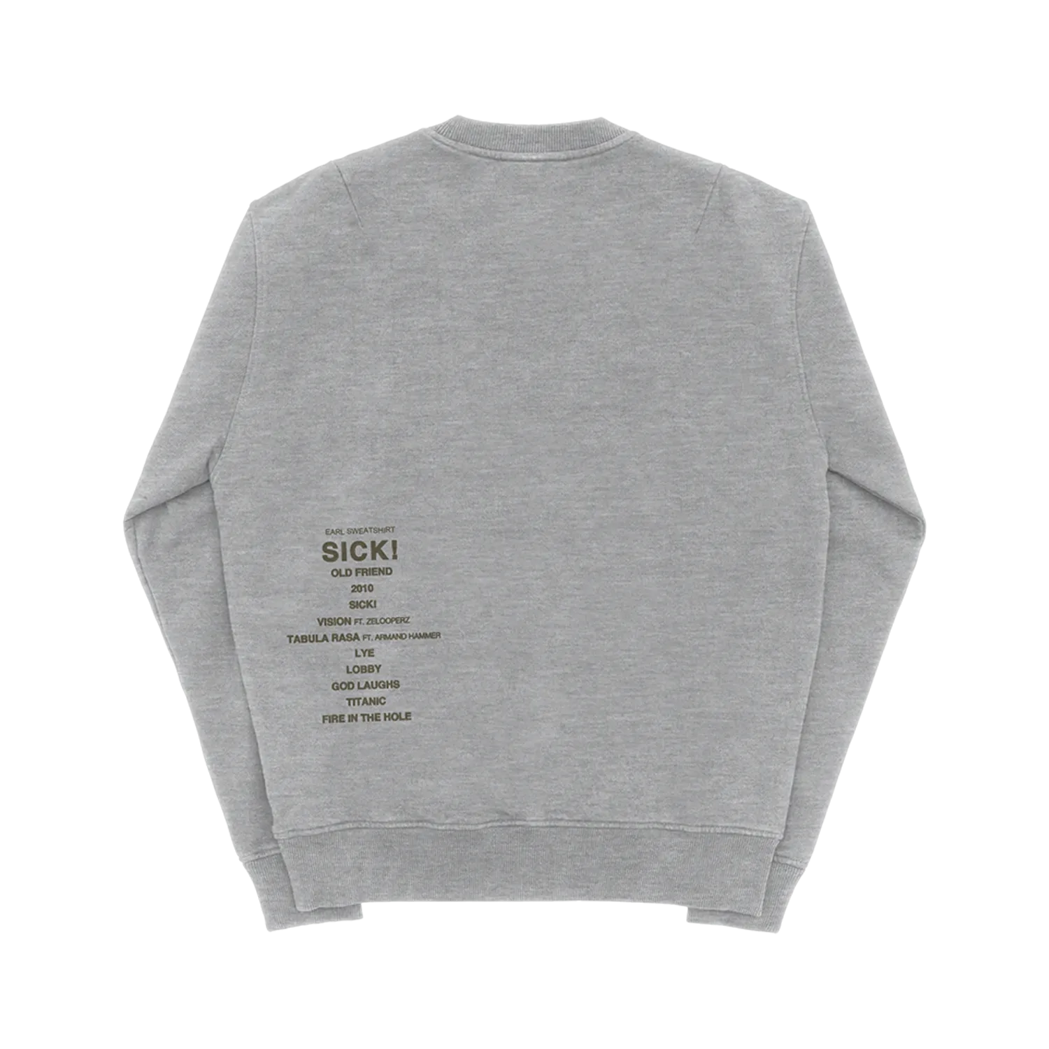 SICK Tracklist Crewneck