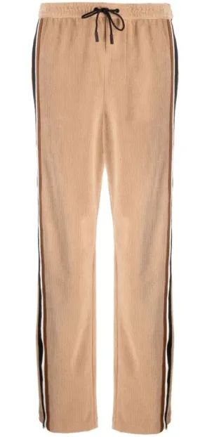 Side-stripe corduroy track pants