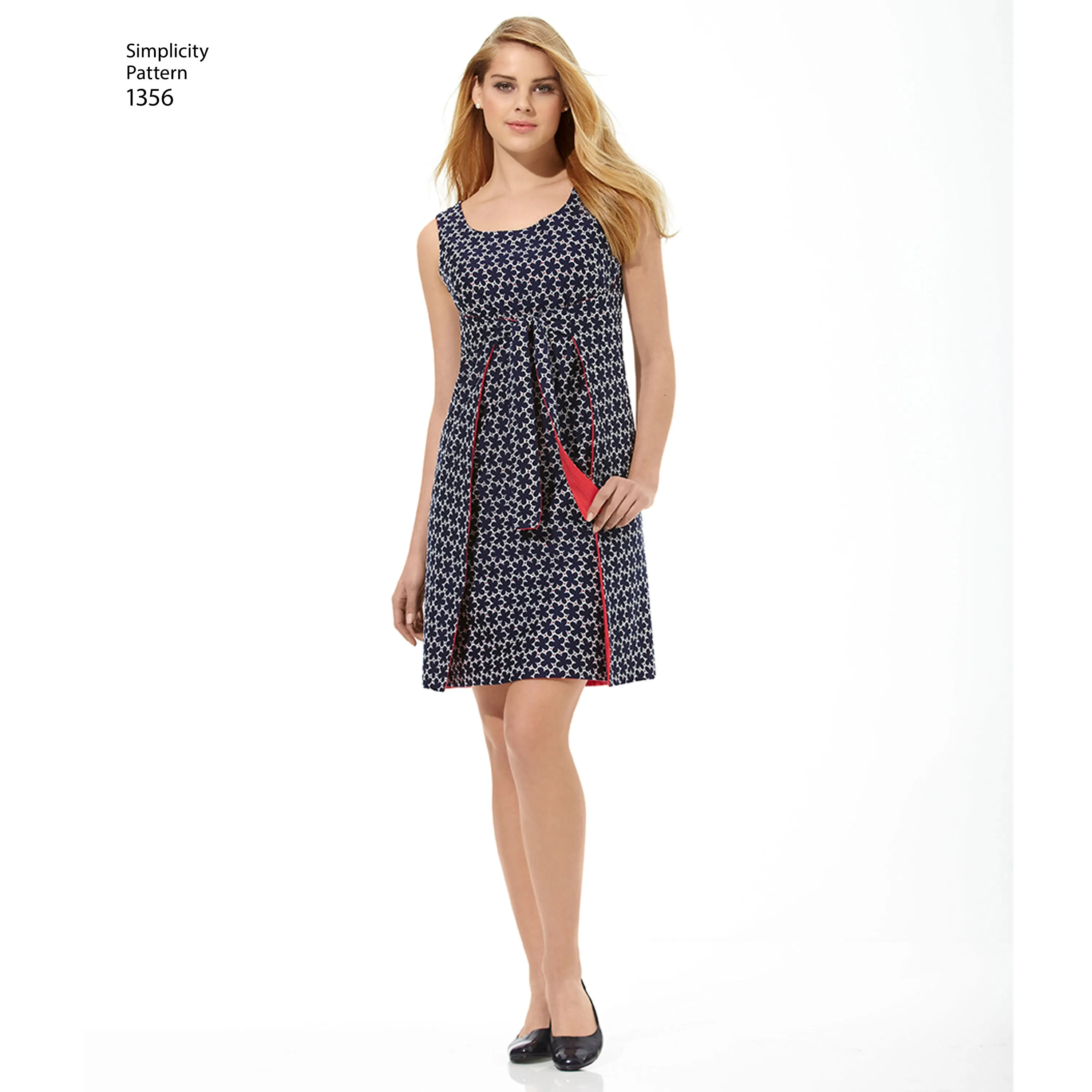 Simplicity Pattern S1356 Misses' Vintage 1970s Jiffy Reversible Wrap Dress (Easy)