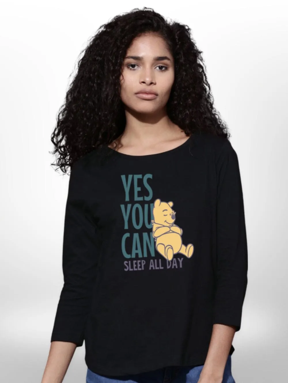Sleepy Dog Printed 4 Quarter Sleeve T-shirt