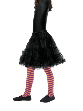 Smiffys Wicked Witch Tights, Child, Orange & Purple - 48157