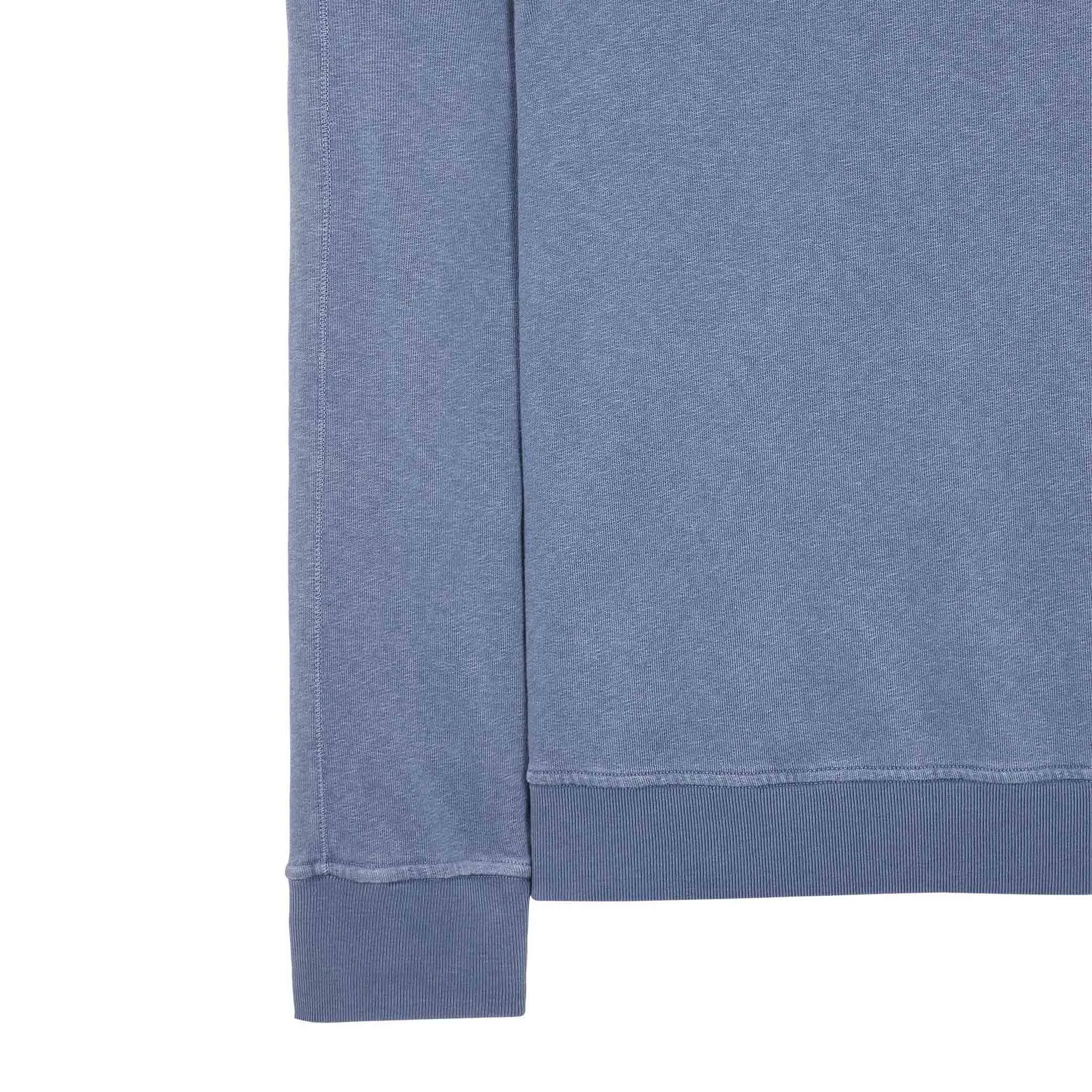Stone Island 'Old Treatment' Crewneck Sweatshirt in Avio Blue