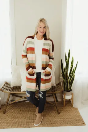 Striped Pocket Cardi