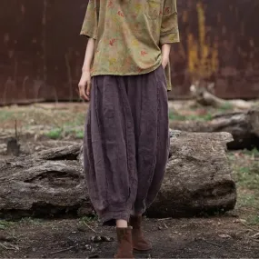Stylish Women's Purple Linen Harem Pants for Any Occasion