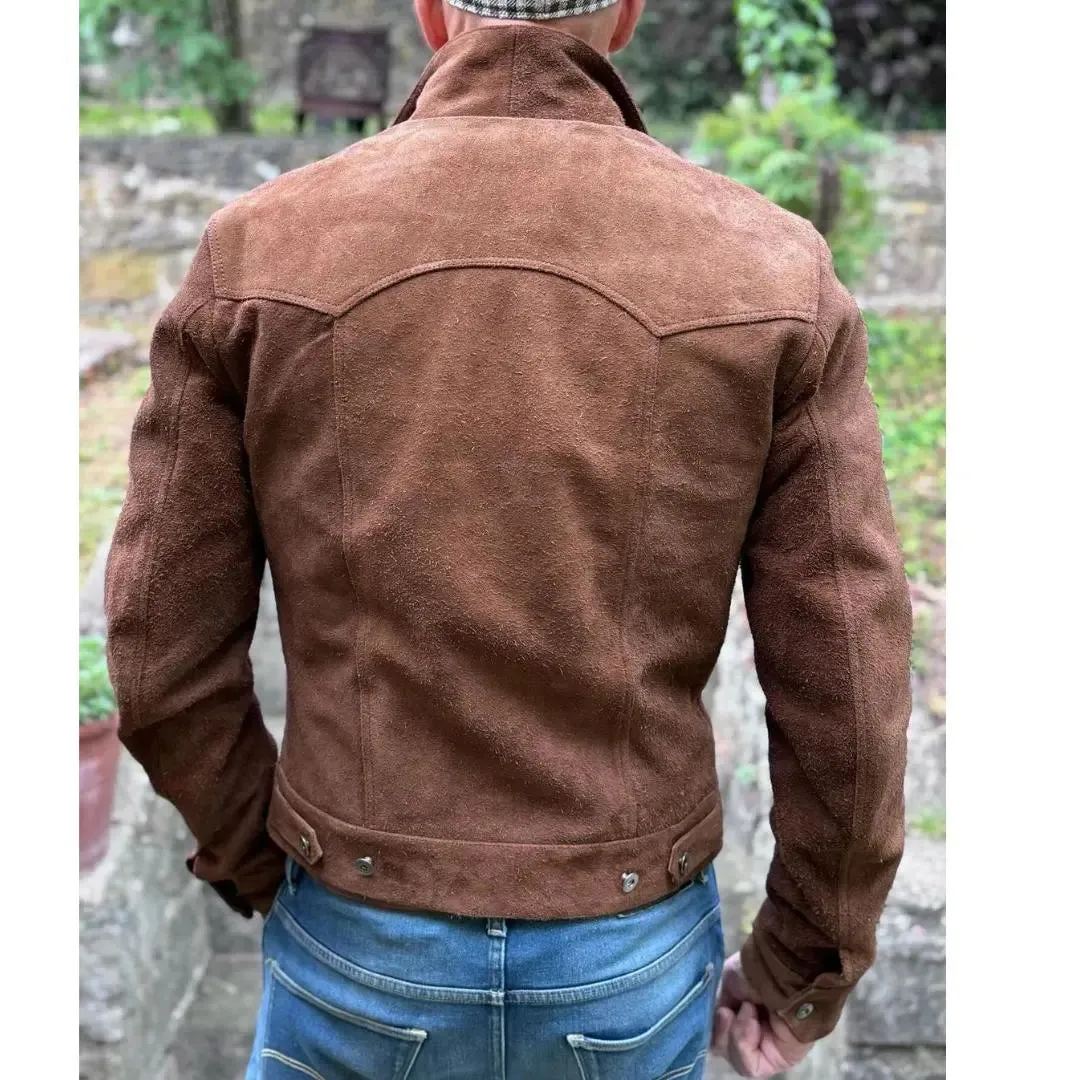 Suede Brown Leather shirt