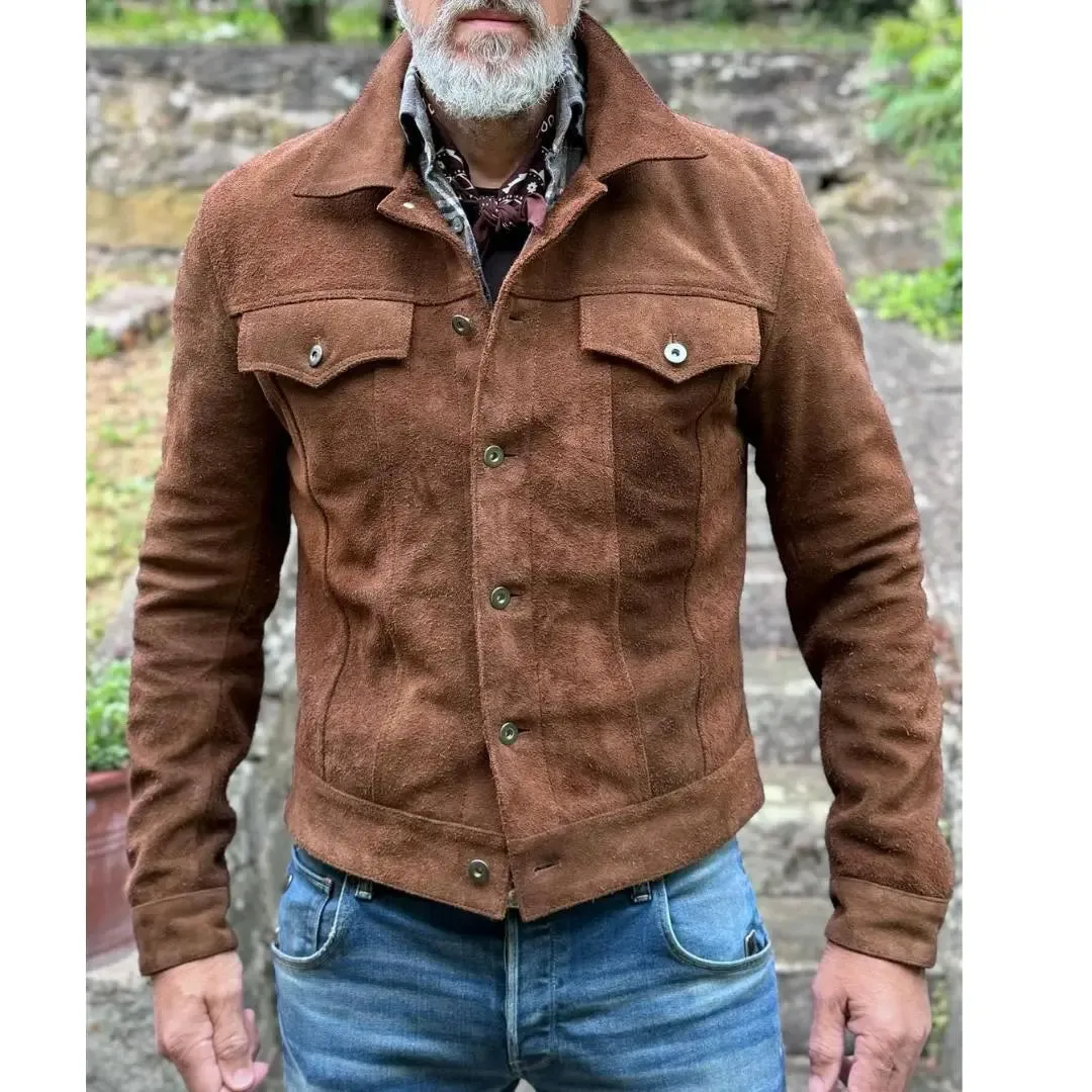 Suede Brown Leather shirt