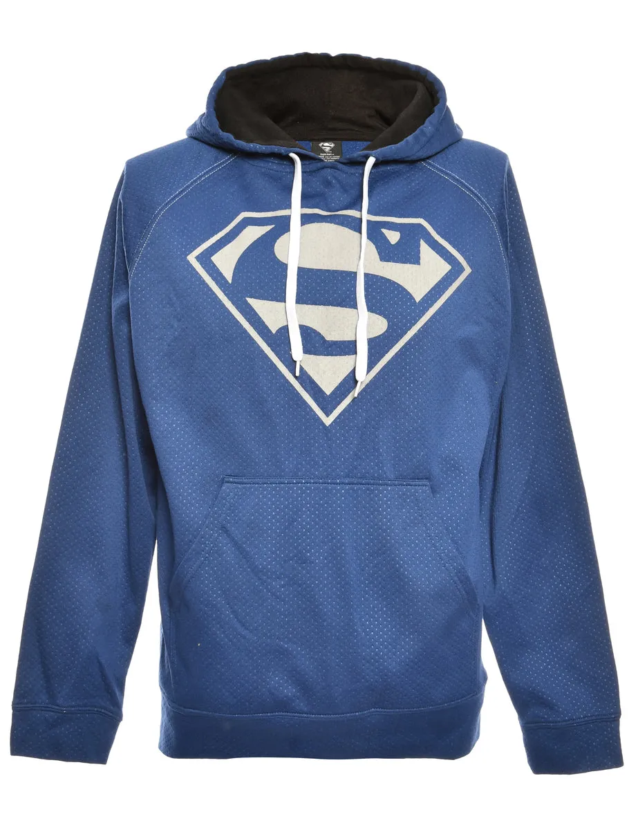 Superman Printed Blue  Sweatshirt - M