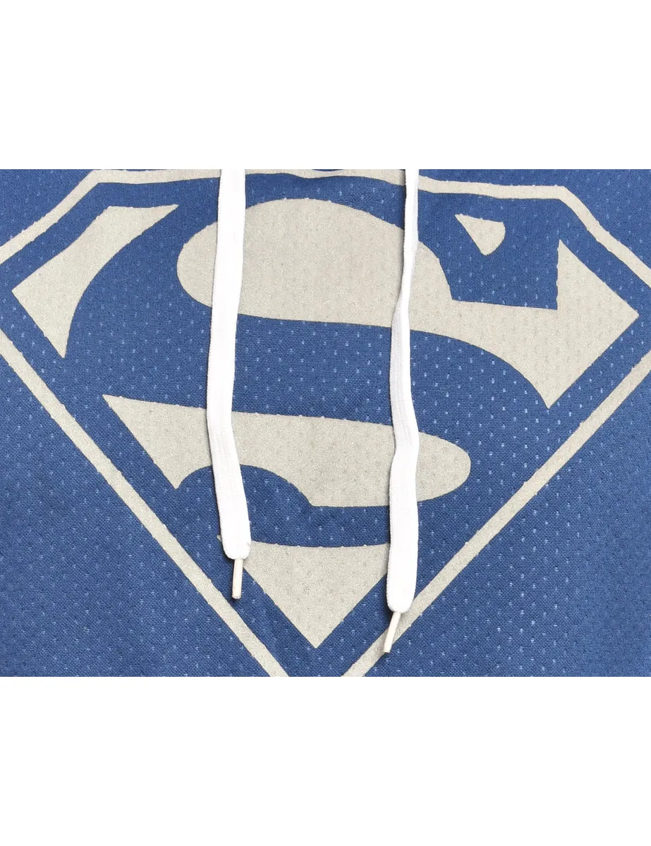 Superman Printed Blue  Sweatshirt - M