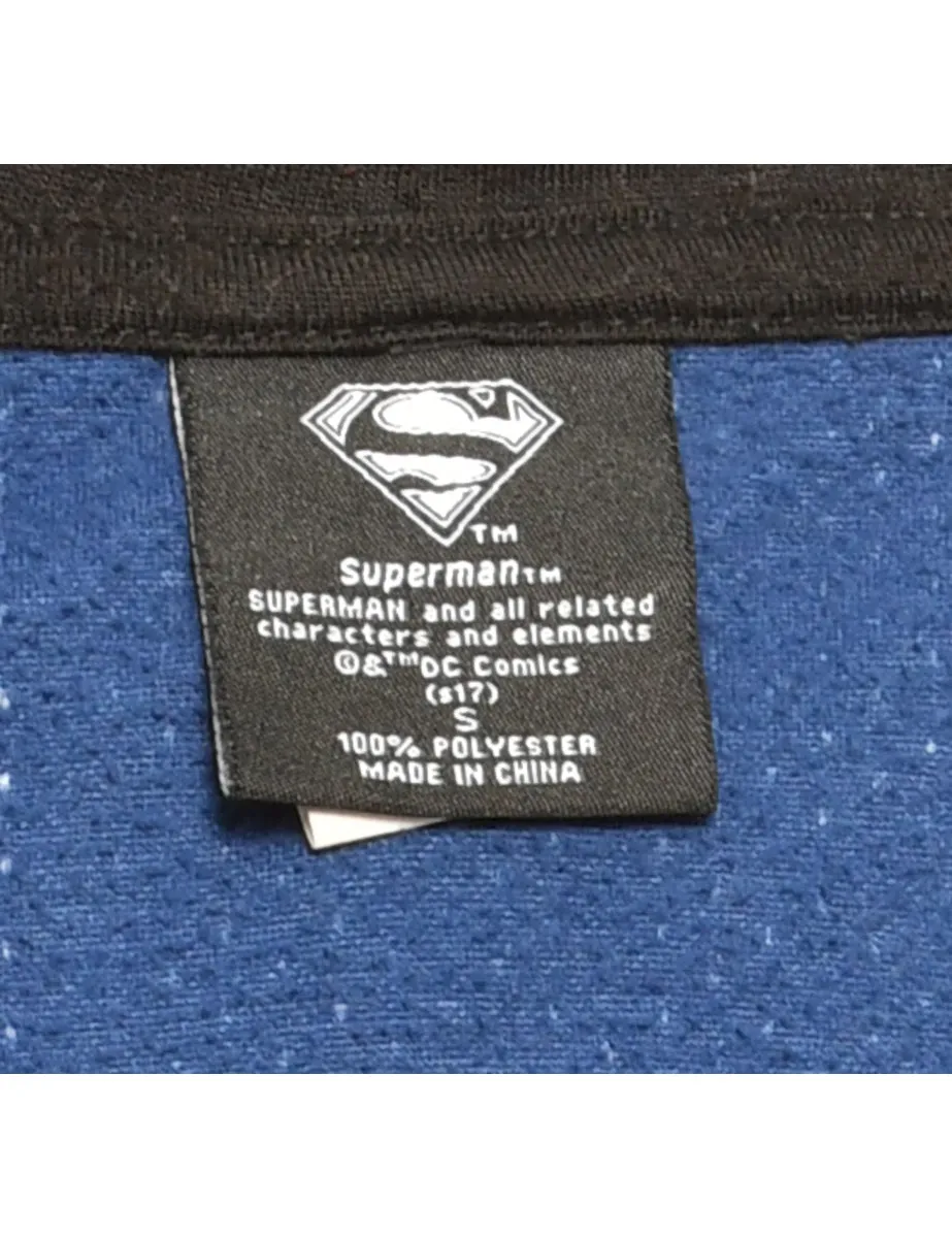 Superman Printed Blue  Sweatshirt - M