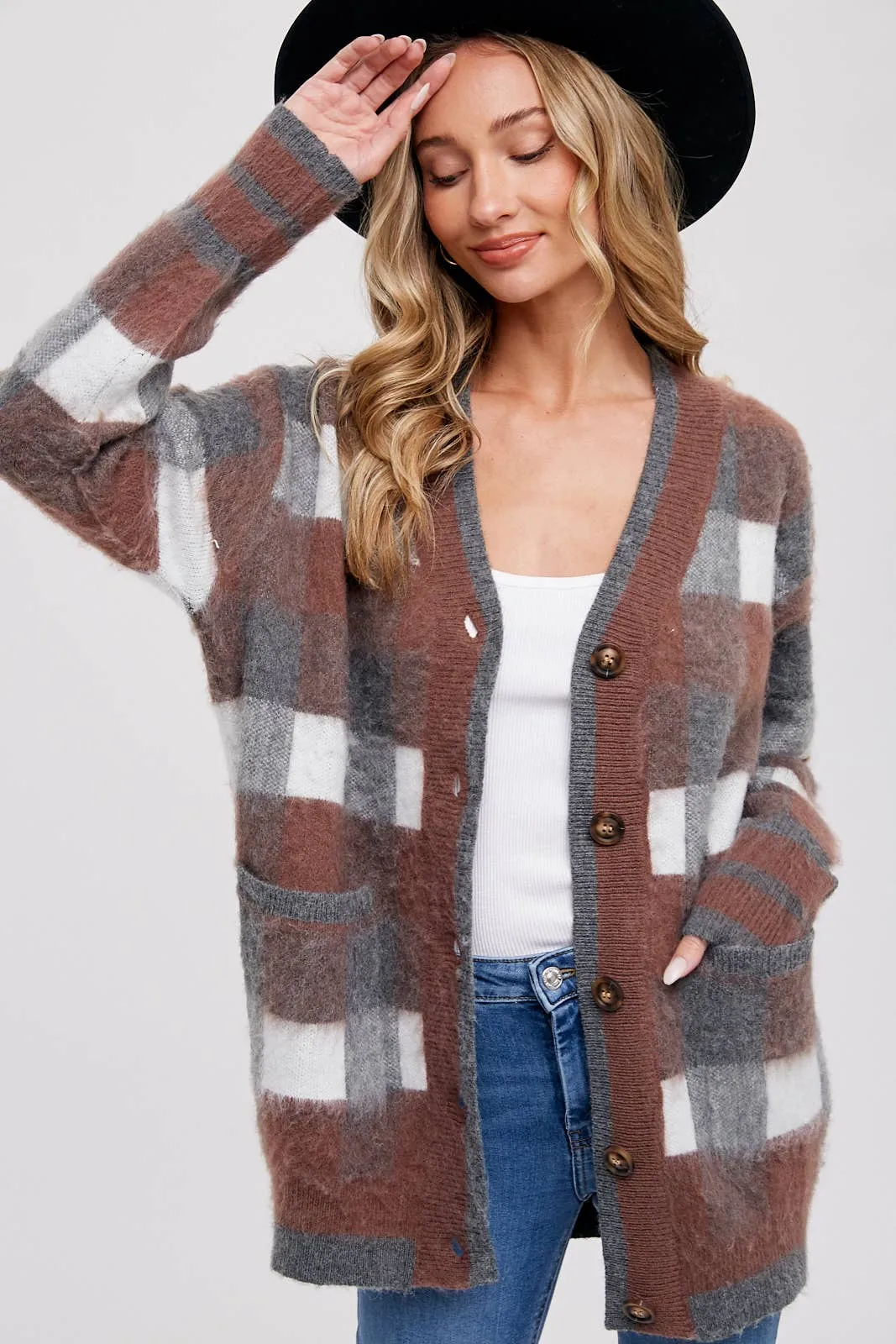 TARTAN PLAID CARDIGAN