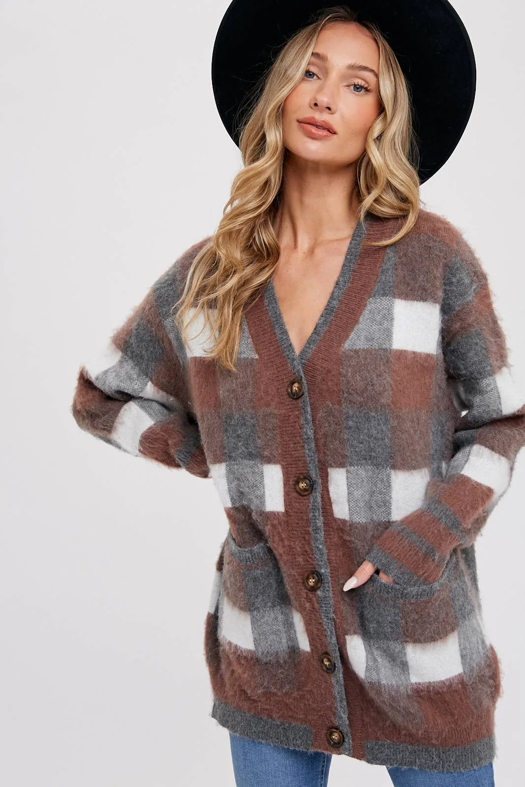 TARTAN PLAID CARDIGAN