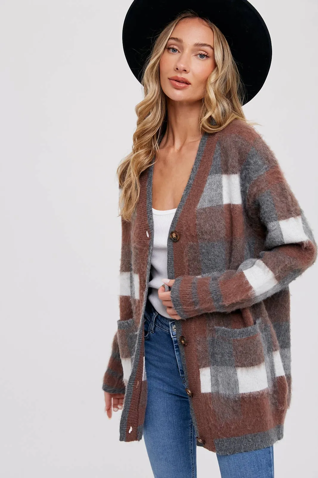 TARTAN PLAID CARDIGAN