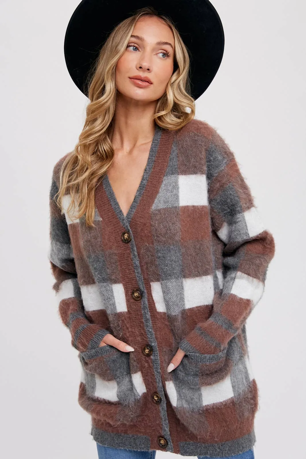 TARTAN PLAID CARDIGAN