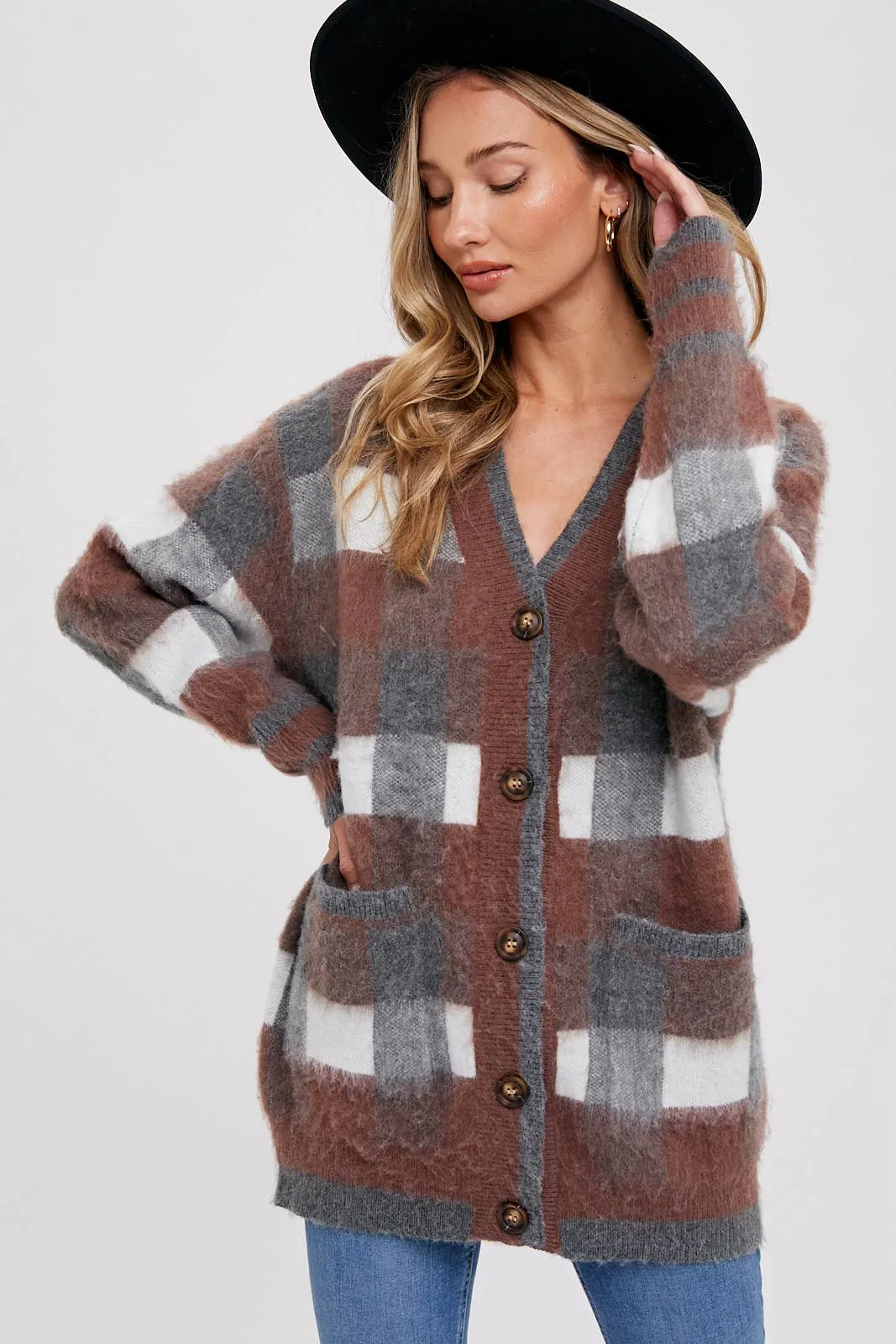 TARTAN PLAID CARDIGAN