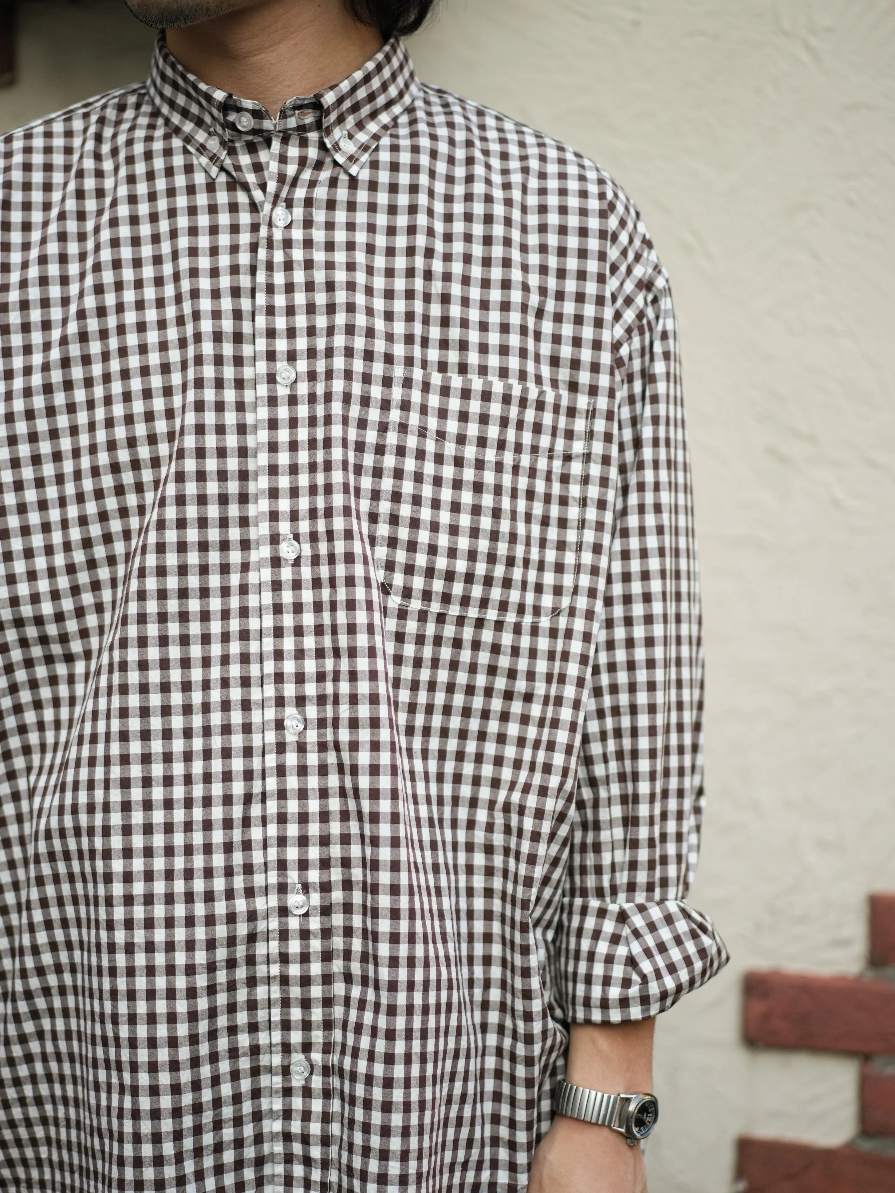 The Big Gingham Check Shirt - Chocolate