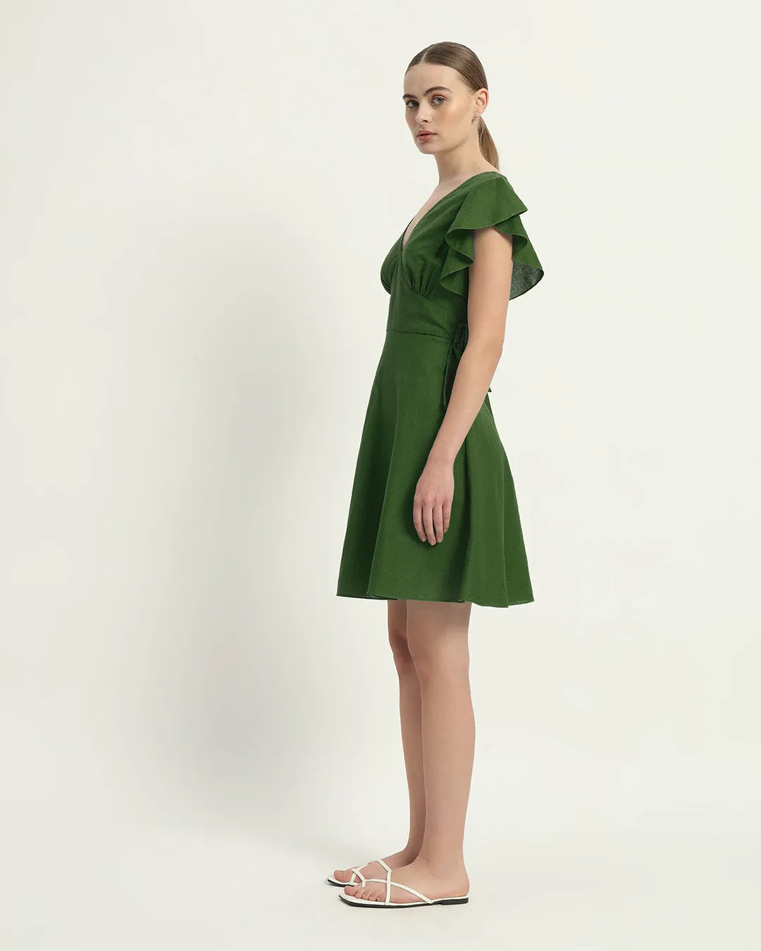 The Fairlie Emerald Cotton Dress