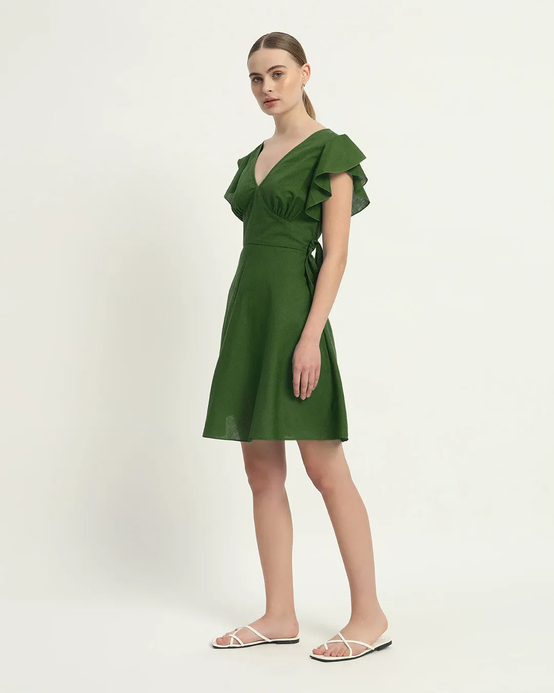 The Fairlie Emerald Cotton Dress