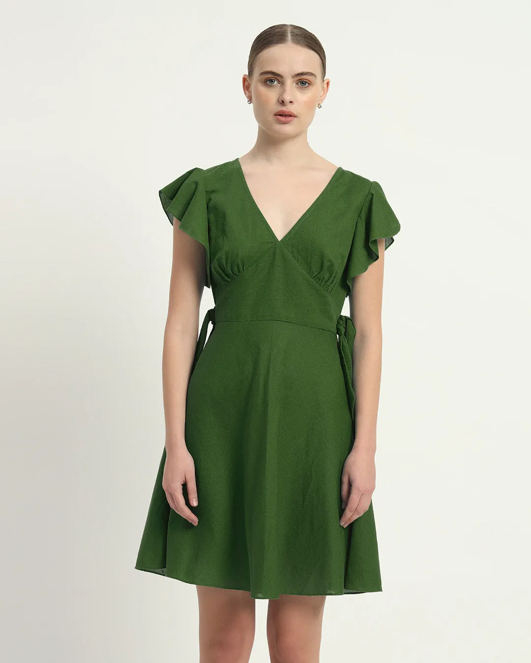 The Fairlie Emerald Cotton Dress