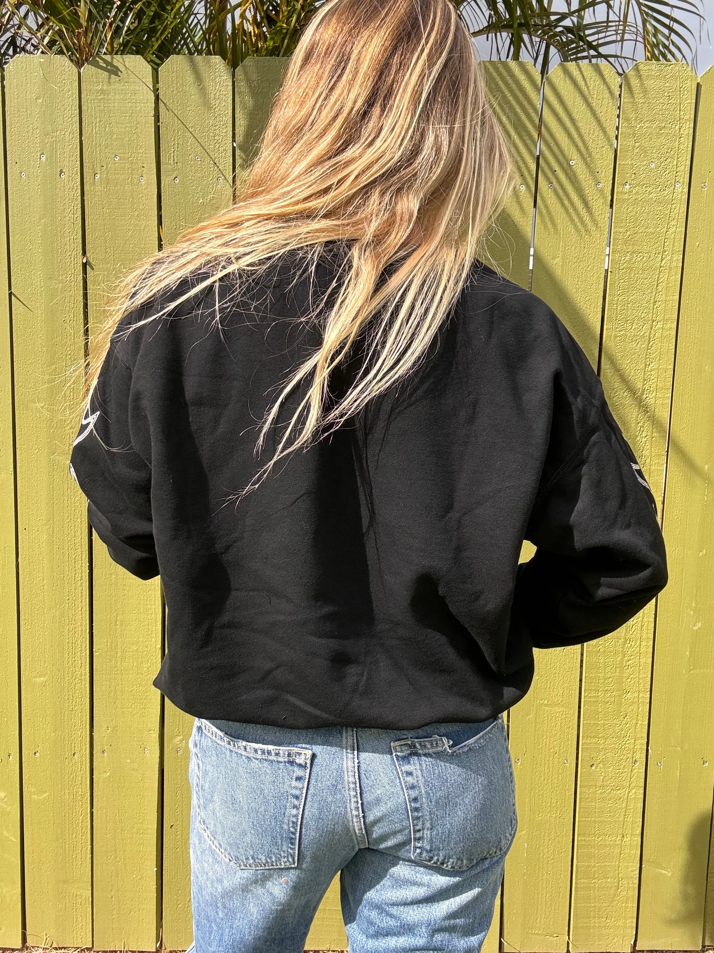These Boots Embroidered sweatshirt