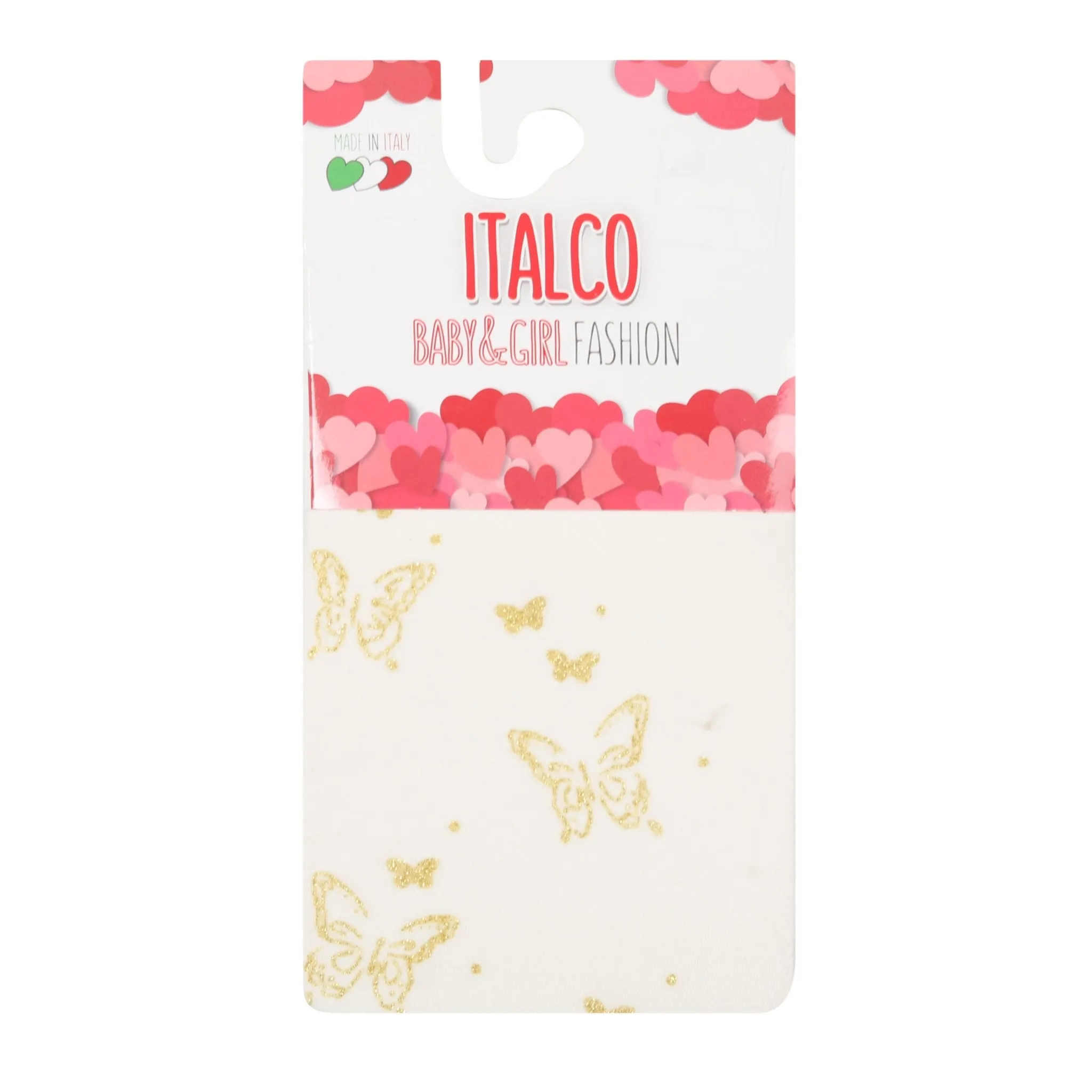 tights design butterflies gold