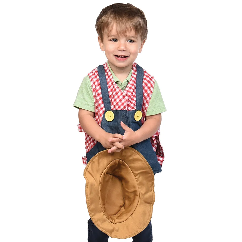 Toddler Farmer Role-Play Vest | Easy Slip-On with Hook & Loop Closures