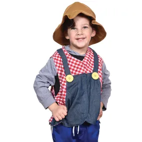 Toddler Farmer Role-Play Vest | Easy Slip-On with Hook & Loop Closures