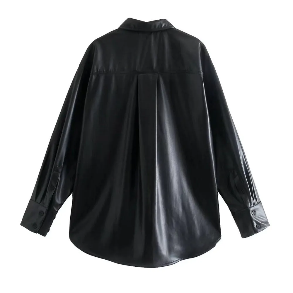 Totally Invested Leather Shirt