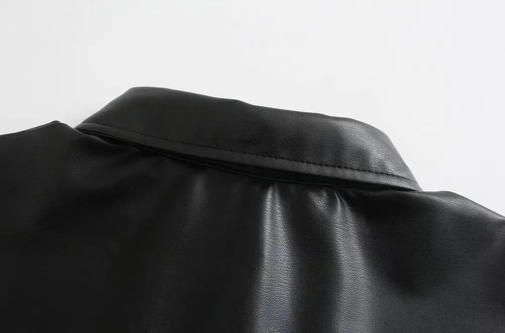 Totally Invested Leather Shirt