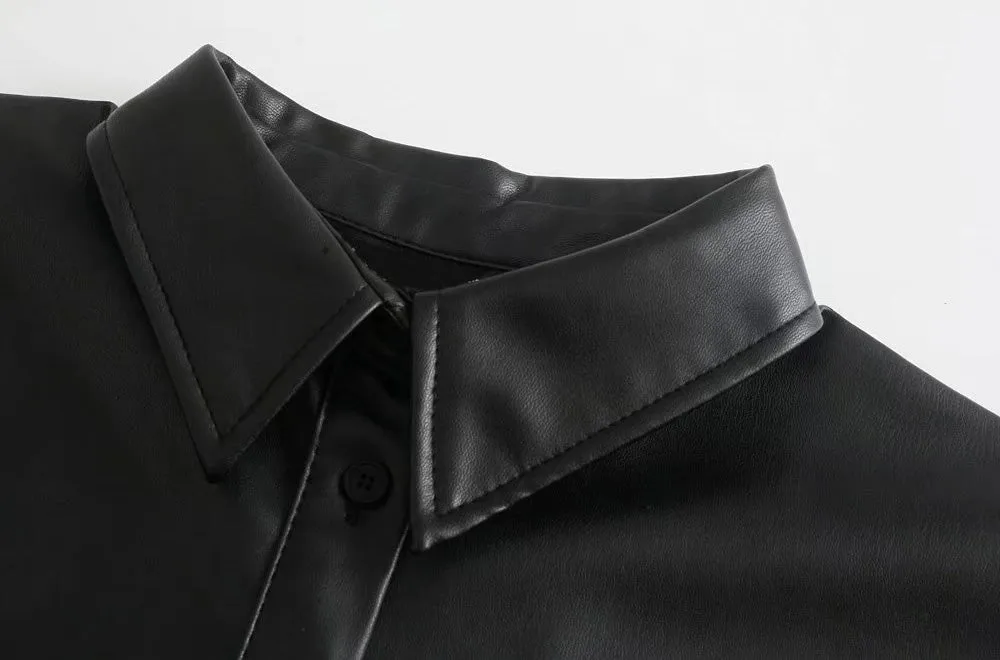 Totally Invested Leather Shirt