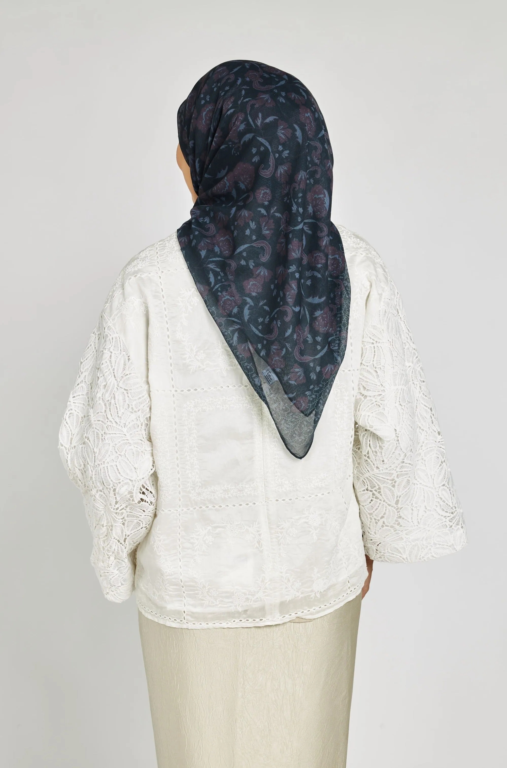 Uma Black Square Scarf