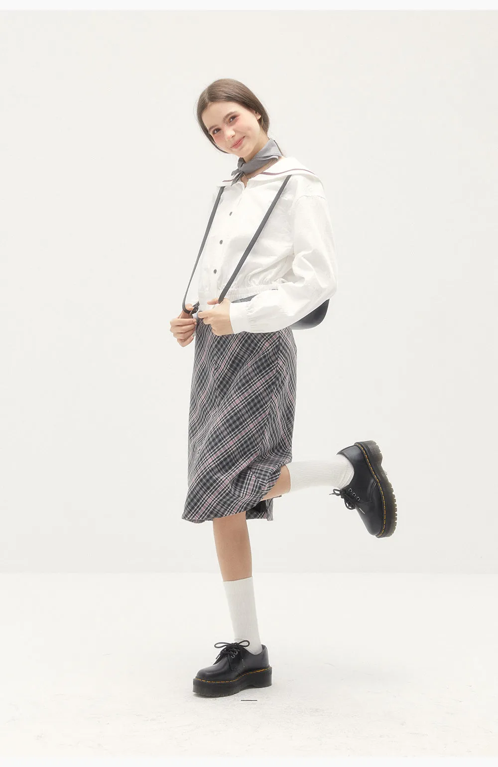 UNRETRO レトロストレートチェックスカート URT031