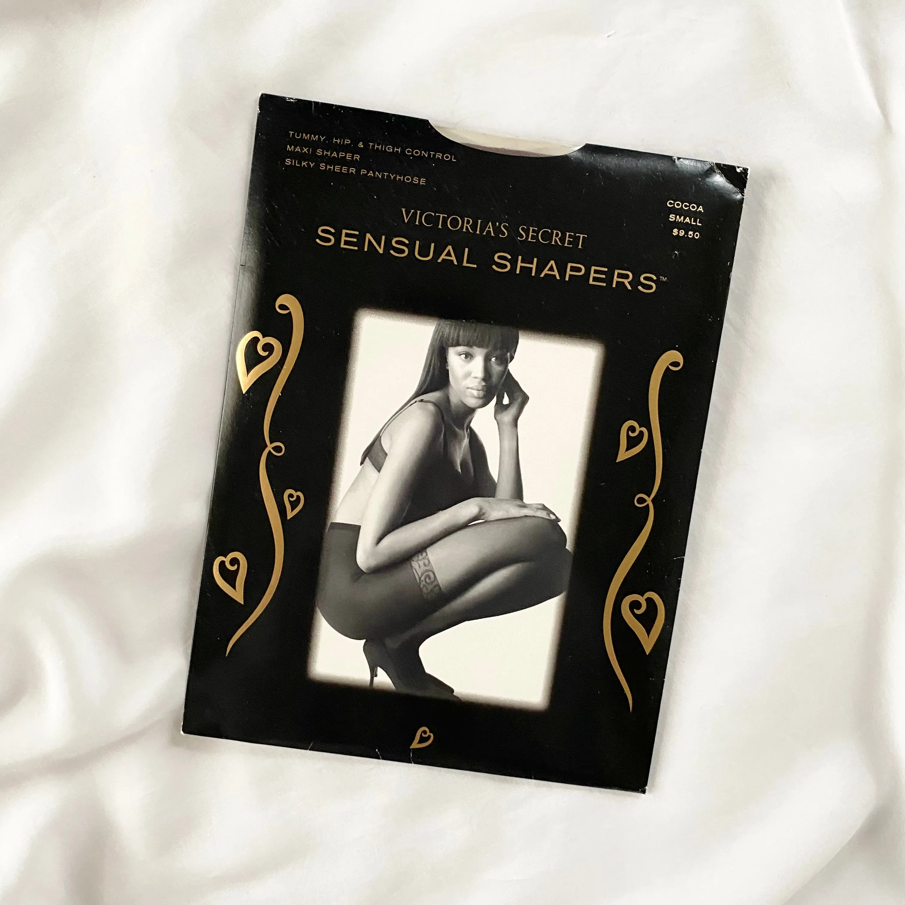 Vintage 90s Victoria’s Secret Sensual Shapers Sheer Cocoa Brown Pantyhose Tights (S)