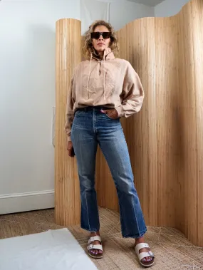 Vintage Neutral Sand Sporty Top