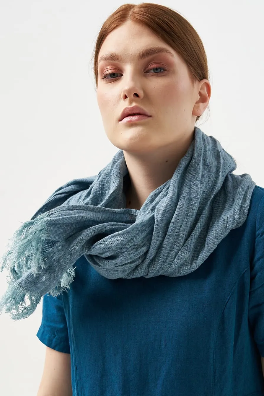 Washed linen scarf