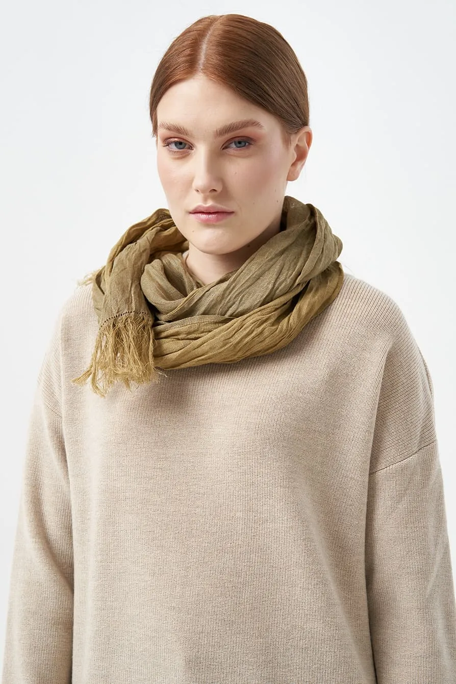 Washed linen scarf