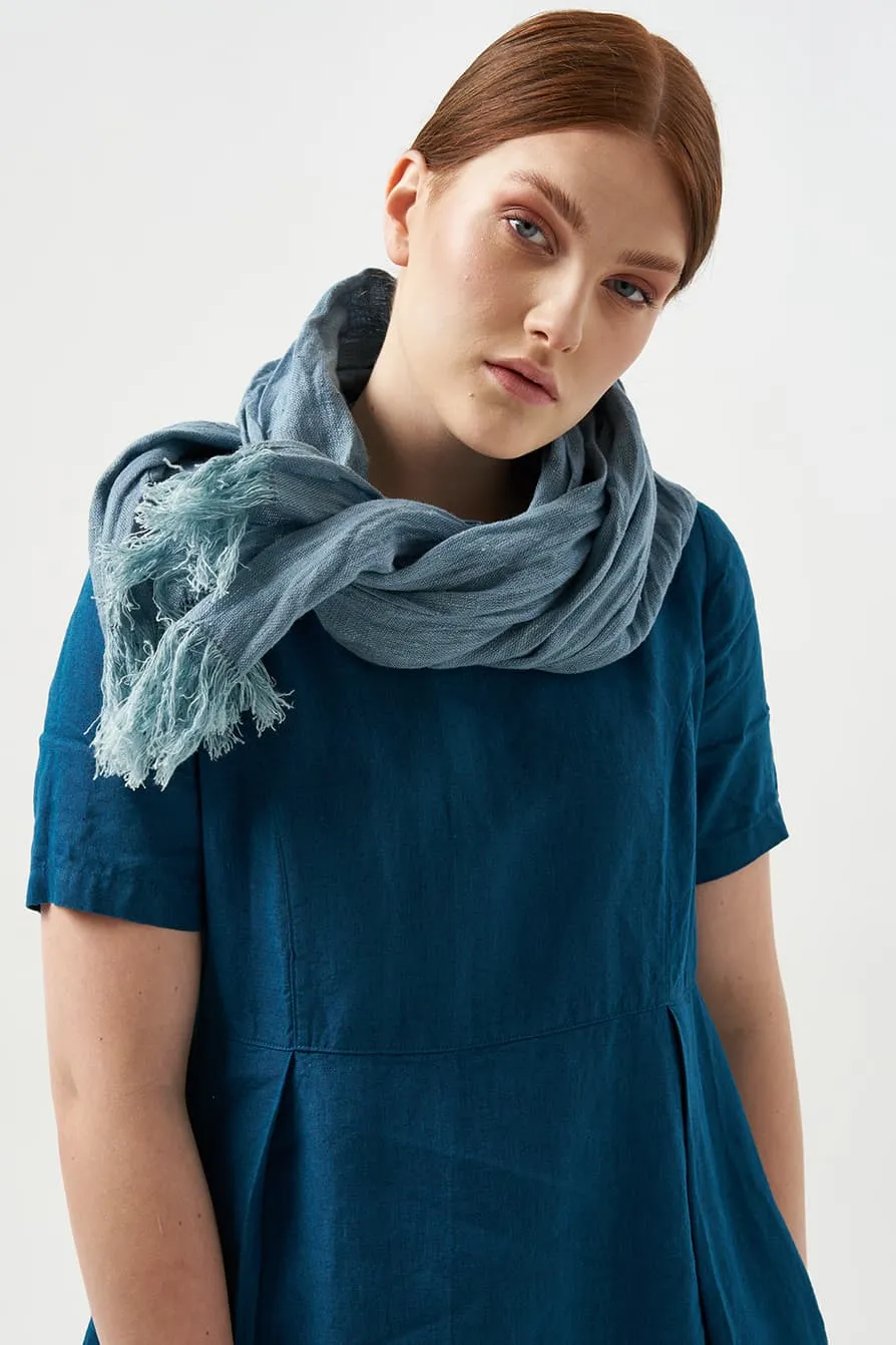 Washed linen scarf