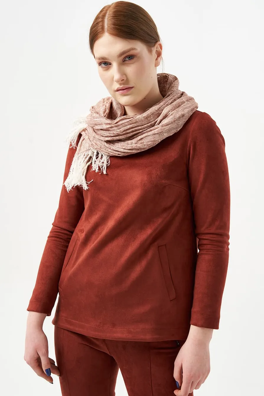 Washed linen scarf