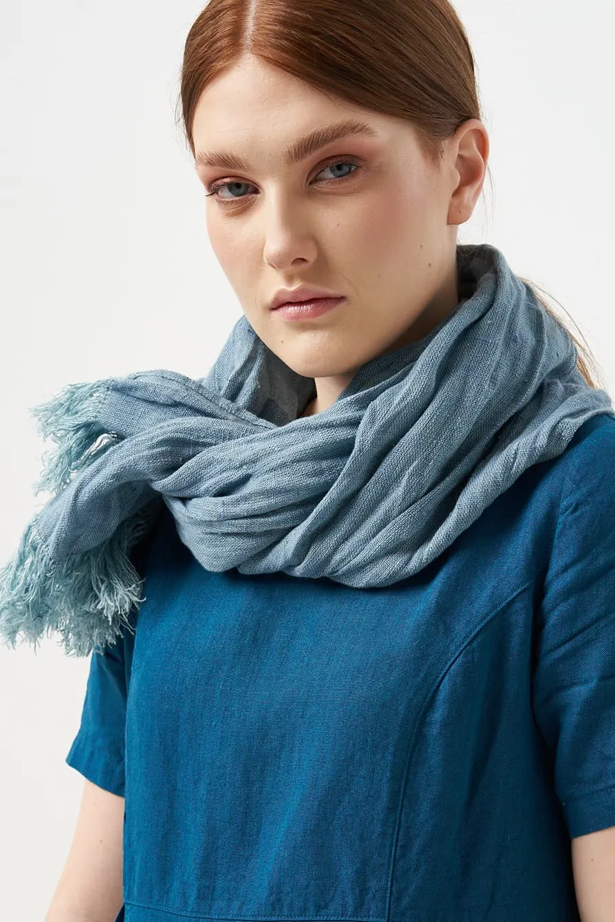 Washed linen scarf
