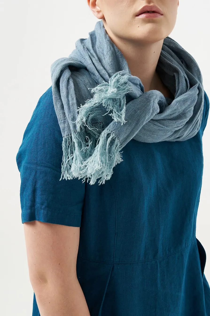 Washed linen scarf
