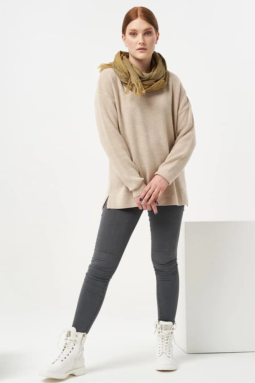 Washed linen scarf
