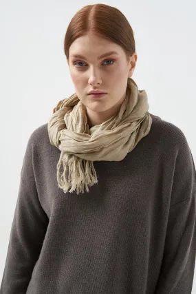 Washed linen scarf