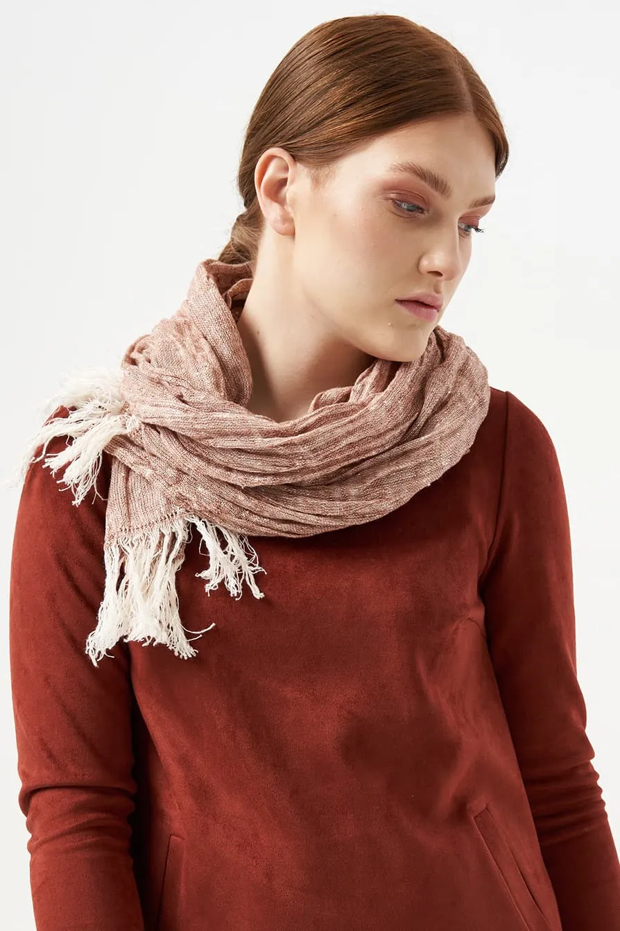 Washed linen scarf