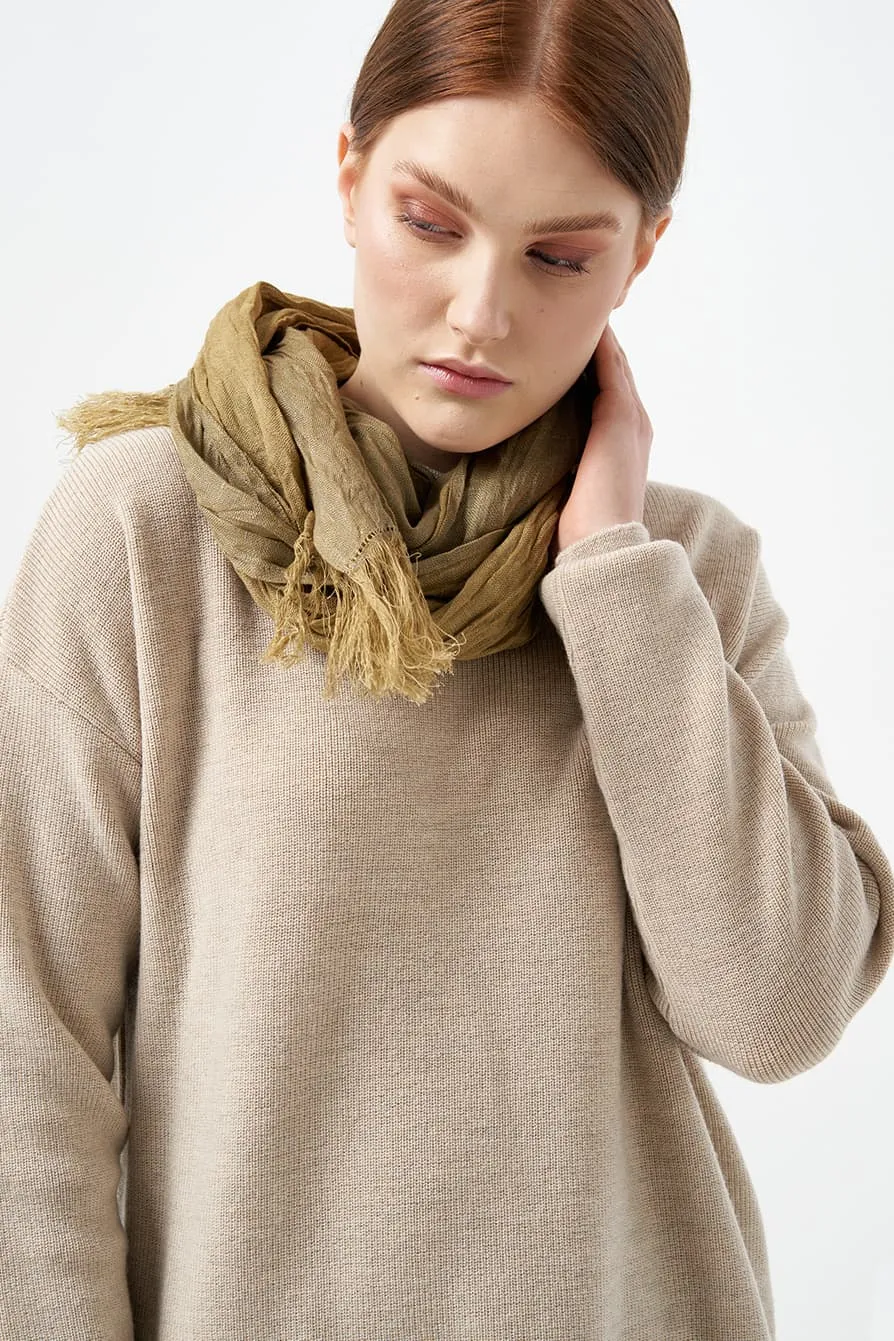 Washed linen scarf