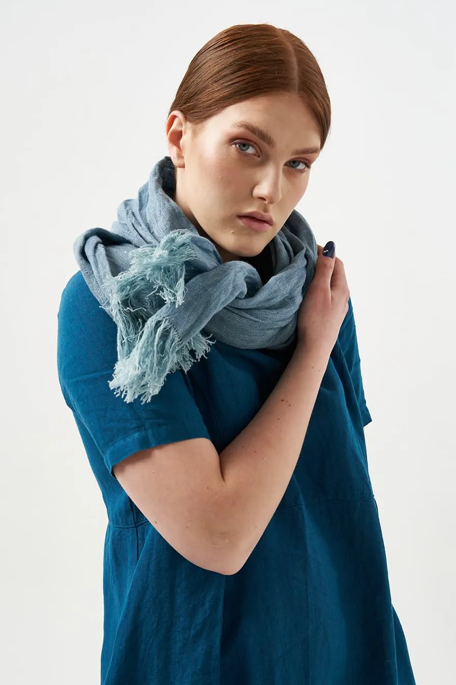 Washed linen scarf