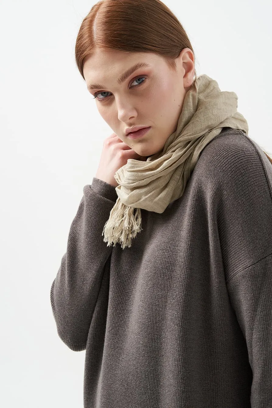 Washed linen scarf