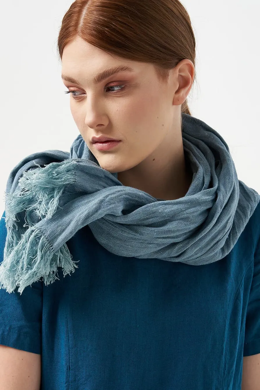 Washed linen scarf