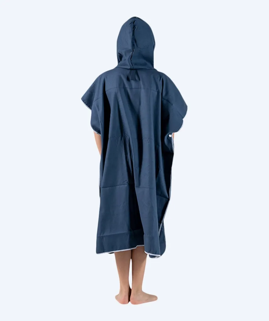 Watery badeponcho til junior - Microfiber - Mørkeblå