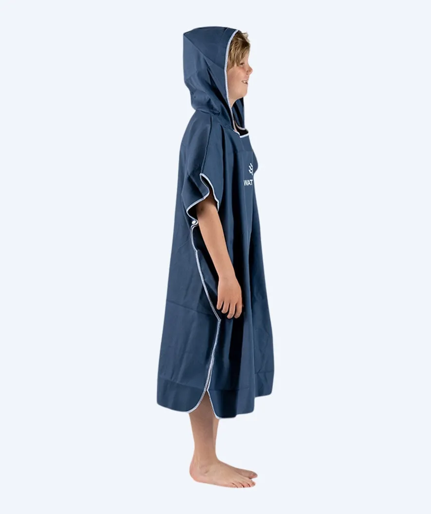Watery badeponcho til junior - Microfiber - Mørkeblå